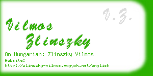 vilmos zlinszky business card